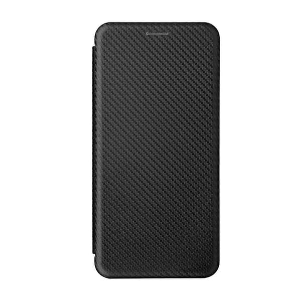 Til HTC Desire 22 Pro Flip-telefoncover i kulfibertekstur Black