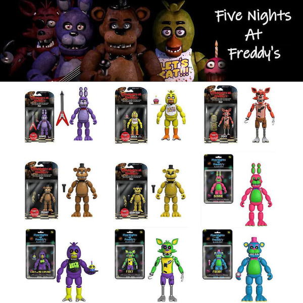 Fnaf Fem nätter på Freddys Springtrap Set med 1 ledade actionfigurer