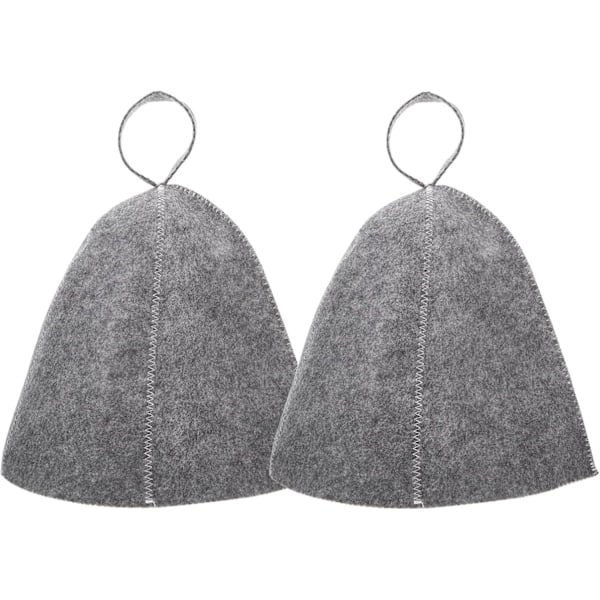 Original Ullbastuhatt för Kvinnor och Män 2-pack 100% Naturlig Filt Bastuaccessoarer