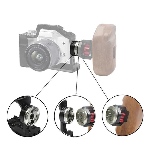 Arri Rosette -kiinnityssovitin M6-kierteellä kahvan läpireiällä DSLR-kameran valokuvaustarvikkeisiin Bundle 2