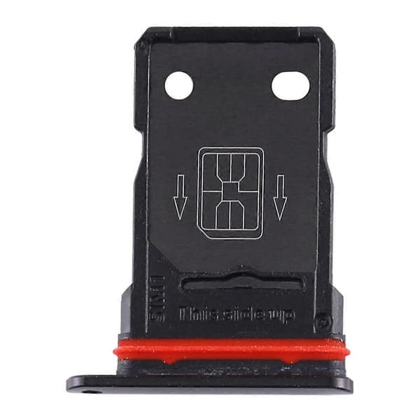 För OnePlus 8 Pro SIM-kortfack + SIM-kortfack Black