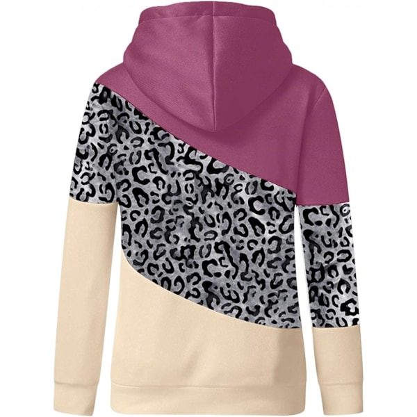 Hoodies til kvinder Pullover Cowl Neck Casual Langærmet Colorblo