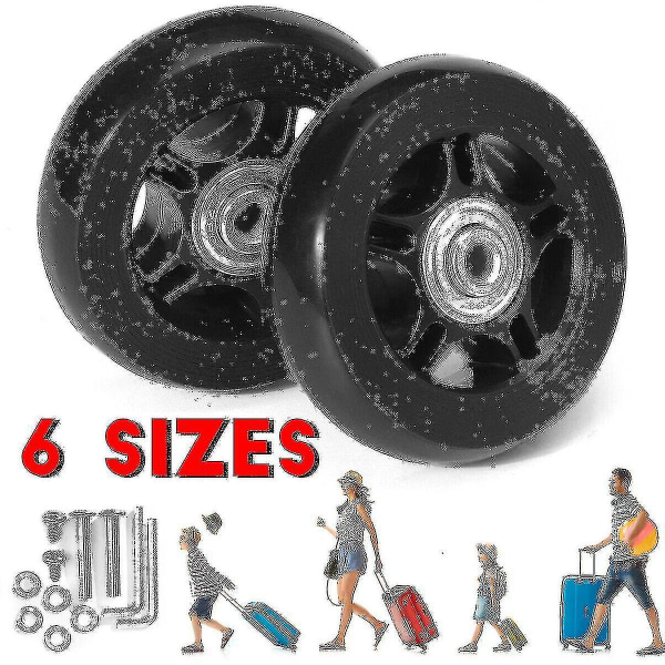 Silent Trolley Case Suitcase Universal Wheel Rubber Runner Suitcase Bearing Repair Kit -45mm*18mm-bebetter