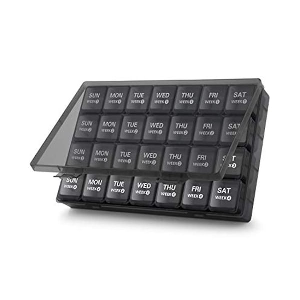 Monthly Pill Organizer 28 Day Pill Box Organizerd By Week, 4 Weeks Pill Cases With Dust-proof Container