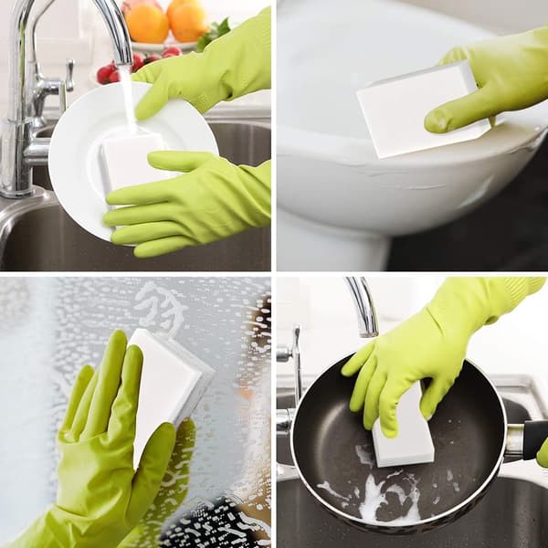 100-pack Magic Sponges Extra Thick Large and Durable Melamine Cleaning Sponges in Bulk - Multi-Surface Cleaning Pads -CJY