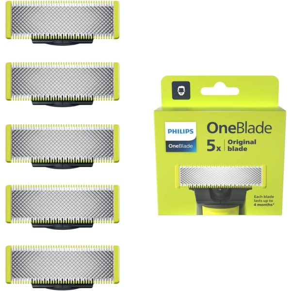 5-packBlad kompatibel med Philips Oneblade kompatibel med Blade Beard Rakhuvud 210 Qp220 Qp230 Qp2520 Qp2530 Qp2527 Qp2533 Qp2630 Qp6520 5st 5 pcs
