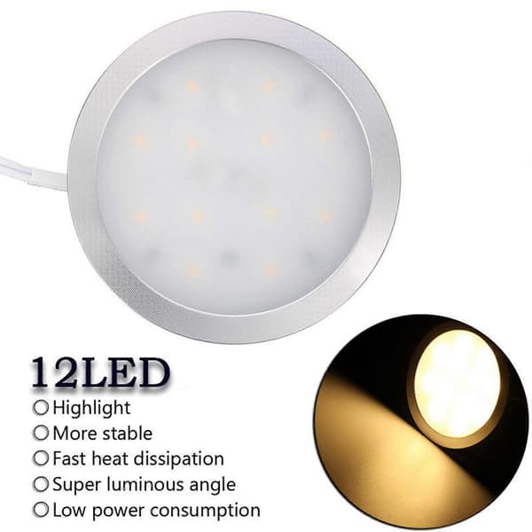 8X 12V LED-lys Bobil Tilhenger Båt Interiør Tak Downlight Varm Hvit White