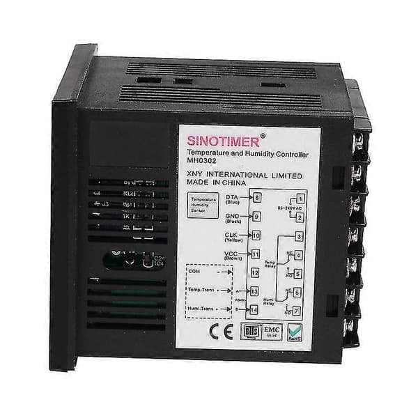 MH0302 Digital temperatur- och fuktighetsregulator panelmonterad för hem, växthus, inkubator, display