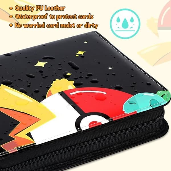 Card Binder Notebook Compatible with 400 Cards - Brand - Black - Assorted Card Folder 02