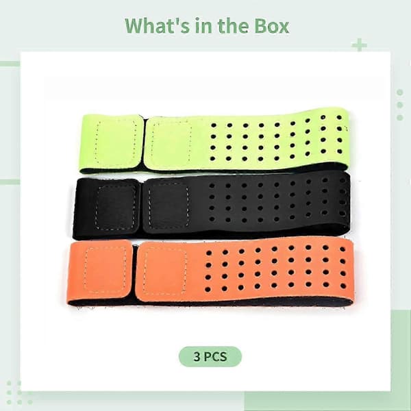 3-pack armbindlar, elastiska sportband för pulsmätare