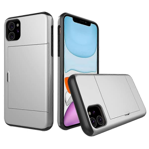 För iPhone 11 Stötsäkert Robust Pansarskyddsfodral med Kortplats for iPhone 11