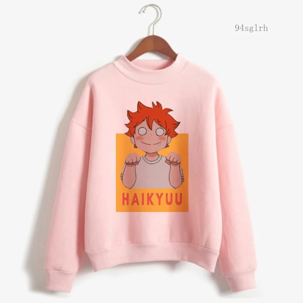 Anime Haikyuu Hoodie Toppar Herr Harajuku Mode Streetwear Kawaii Oya Grafisk Crewneck Pullovers Unisex Sweatshirt Man 11314 11314 M