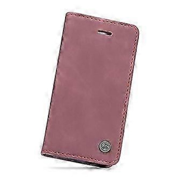 iPhone 5s, iPhone SE (1. sukupolvi), iPhone 5 -kotelolle CASEME 013 -sarjan korttipidike, jalustallinen nahkakotelo P Red