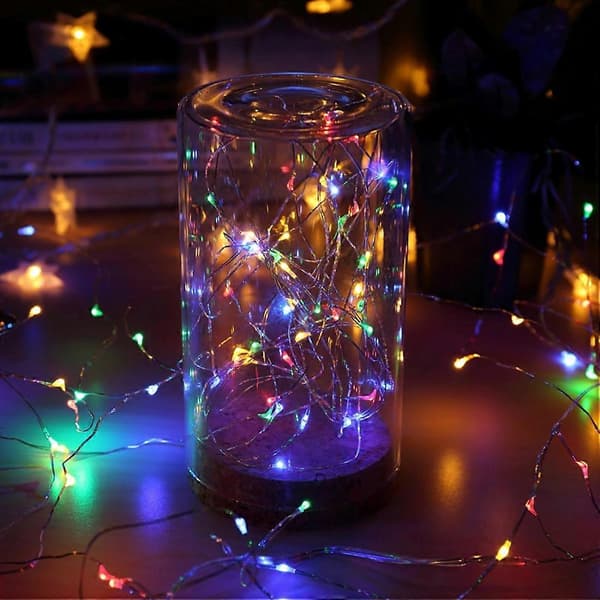 20m 200 LED SMD 0603 Solar Pan Lyslenke Colorful Light