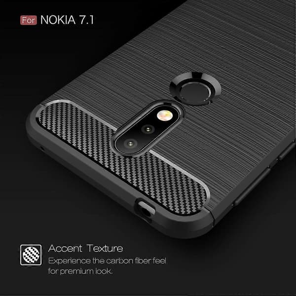 Blødt TPU-etui til Nokia 7.1CJY Black