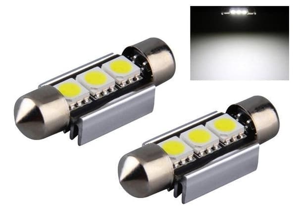 C5W SV8.5 LED-lampor, Canbus, 36 mm, vita 6000K, 2-pack. 8