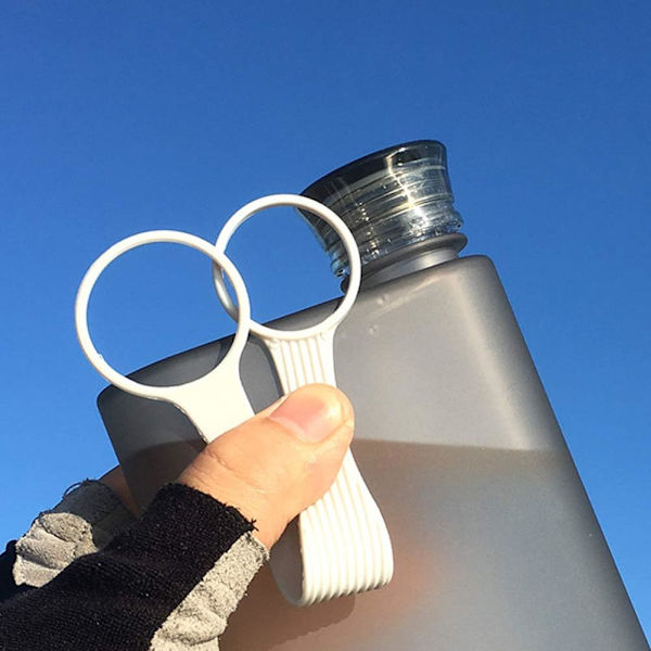 Platt vattenflaska, transparent plast platt vattenflaska campingvattenflaska, återanvändbar smal vattenflaska