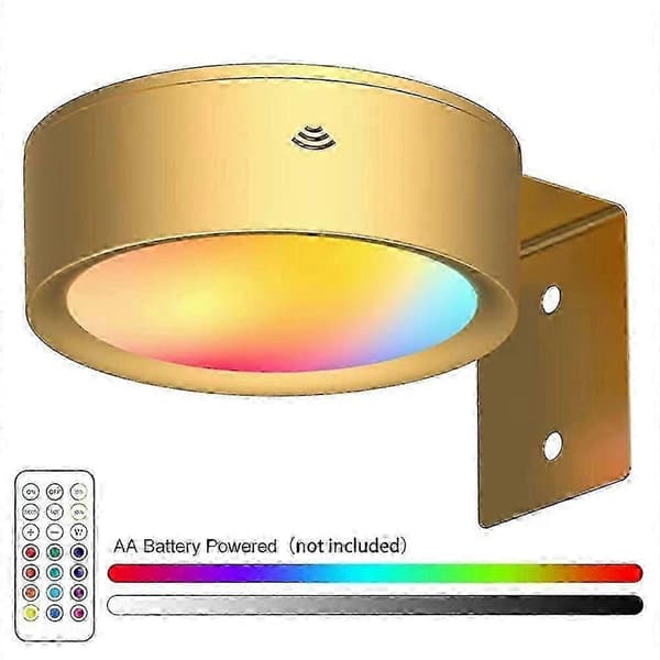 Bildebelysning LED Kunstutstillingslys Batteridrevet Dimbar Maleri Spotlight 13 Lysmoduser kompatibel Malerier Gull