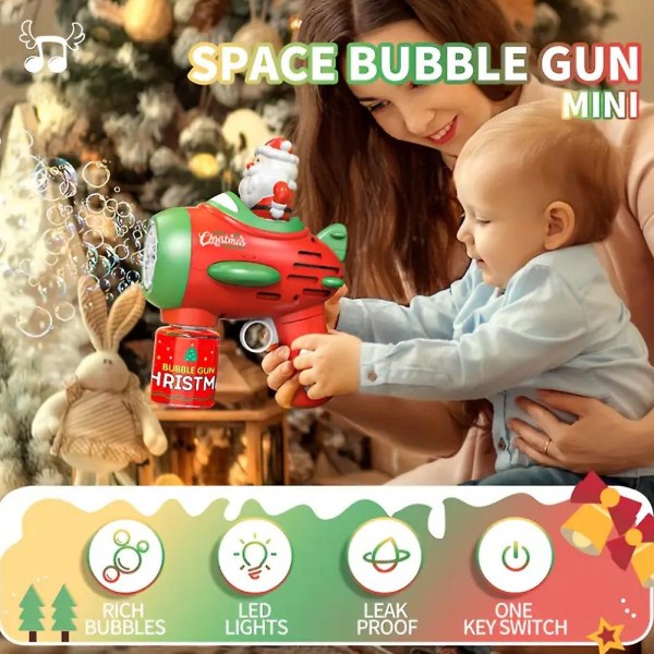 Bubble Maker i form af skydevåben Farverigt bobleblæsende legetøj med LED-lys til udendørs brug