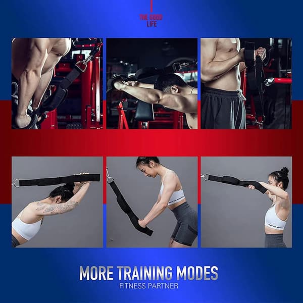 Triceps Rope with 2 Handles, Triceps Pulldown Rope for Pushdowns, Sit-ups, Face Pulls, Compatible with Professional GymsCJY