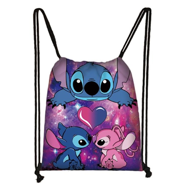 Lilo og Stitch Barneseilpose Skole PE Svømming Sport Trekkstreng Ryggsekk #3 32x38cm #3 32x38cm 32x38cm #3