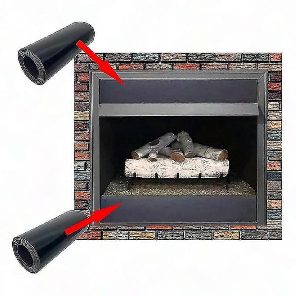 Magnetisk Vindtät Plugg för Eldstad Inomhus Skorstenskåpa Ventilationsskydd för att Förhindra Värmeförlust Magnetisk Eldstadsskärm A