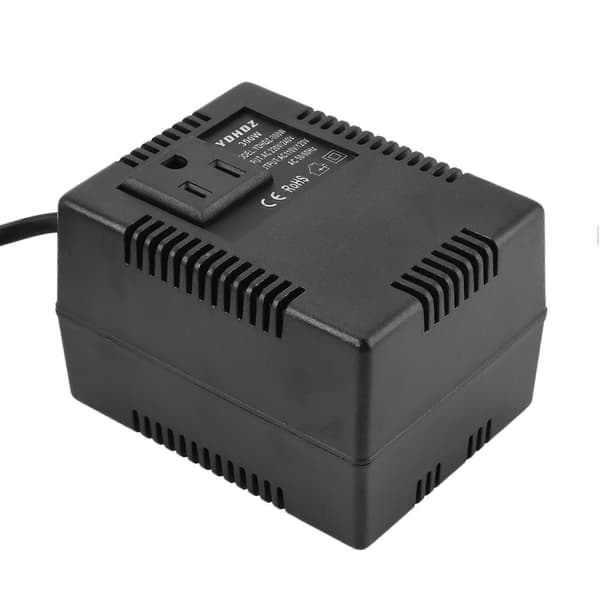 300w Spenningsomformer 220v Til 110v Transformator Spenningsomformer Reiseadapter EU Plugg black