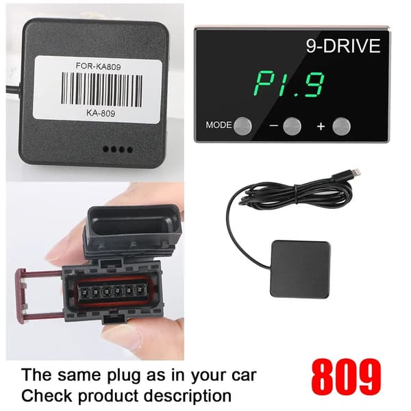 9 Drive 5 tilstande Plug Play Racing Accelerator Potent Booster Tuning Dele Tilbehør Gasrespons Controller
