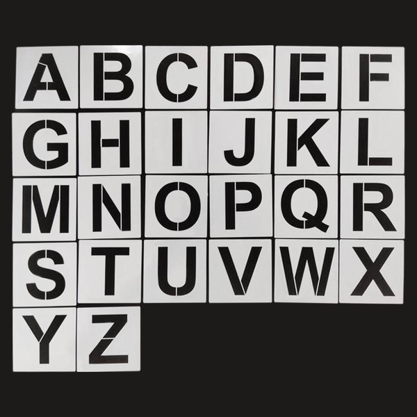 Bokstav- og tallsjablonger Gjenbrukbare Vaskbare alfabetsjablonger Miljøvennlige