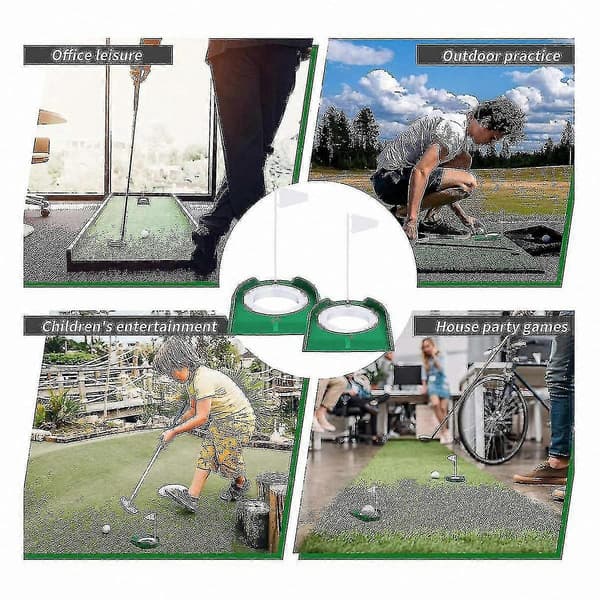 3 stk. Golf Putting Cup Golfhul Træningsudstyr Golftilbehør Golftræningsputtere med plastik GreenWhite