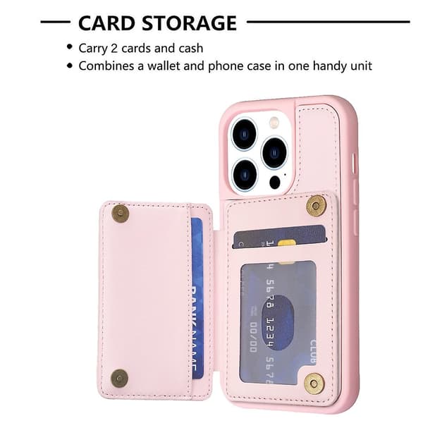 Yhteensopiva iPhone 13 Wave Pattern -korttipussipidike puhelinkotelo CJY Pink iPhone 13