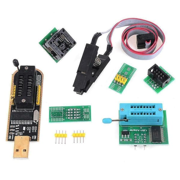 HØY KVALITET USB-programmerer CH341A + SOIC8-klips + 1,8V + SOIC8-adapter I6R6CJY As shown