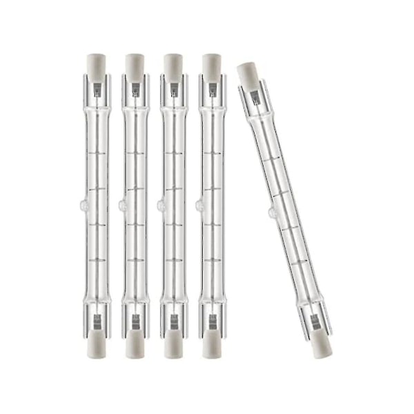 5 kpl Halogeeni Lamput R7s T3 118mm 150w 120v, J-tyyppinen Halogeeni Lamppu Pitkällä Kestoajalla, Double E-hao