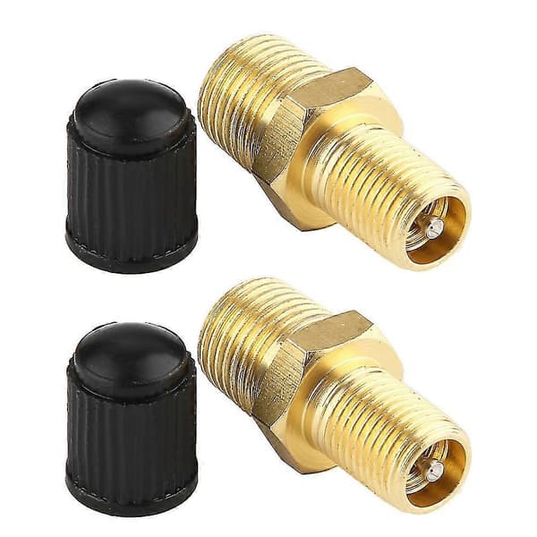 Messing luftkompressortank påfyllingsventil - 2 stk 1/8 Npt MptCJY