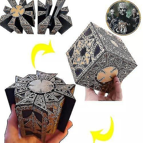 1:1 Hellraiser Kubpusselbox Flyttbar Lament Terror Film Serie Pusselbox Kub Helt Funktionell Pinhead Prop Modell Figur Leksak