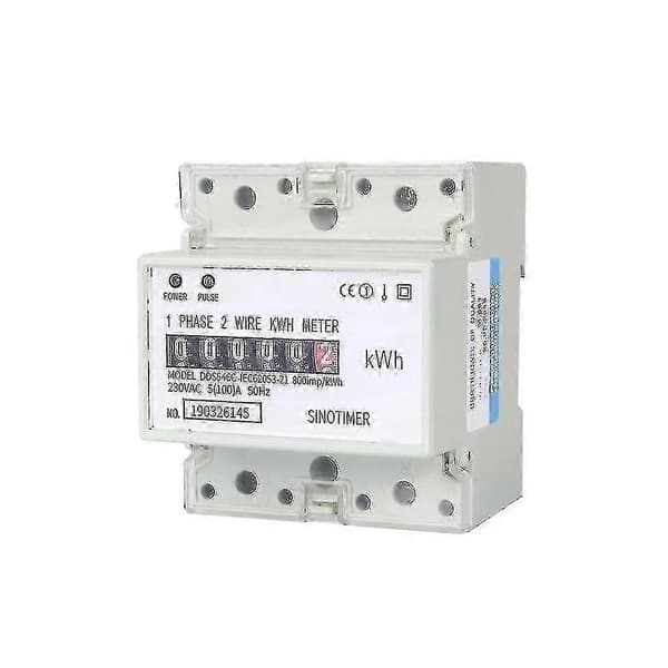220V enfaset kWh-måler, 100A analog strømforbruksovervåker