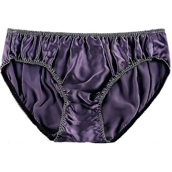 Silketruser for menn, ren silkeundertøy 100 % Mulberry, elastisk midje, basic briefs, myk S-3xl L