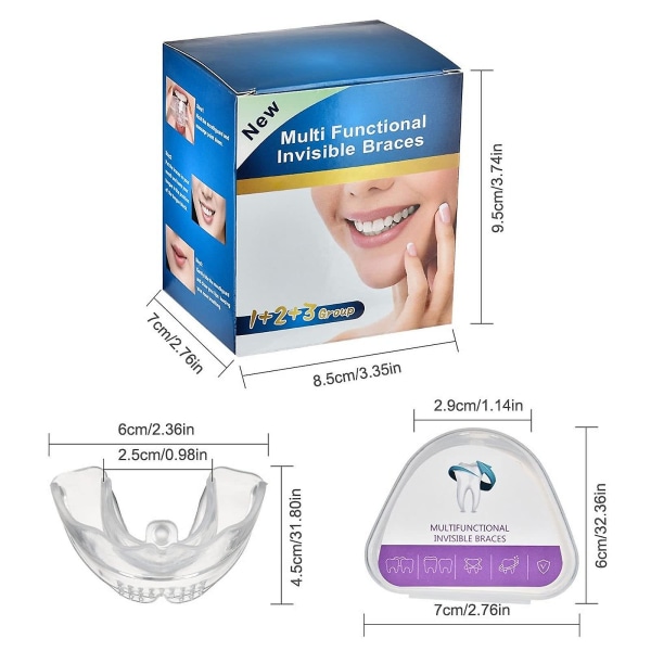 Ortodontiska tandhållare hängslen Night Guard Tandhållare för vuxna övre och nedre tandskydd - alla stadier third stage