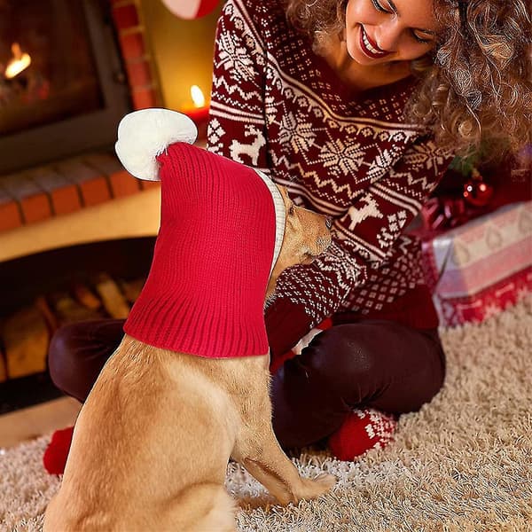 Kæledyrs Julehue Julehat Søde Kostume Fest Tilbehør Til Katte Og Hunde