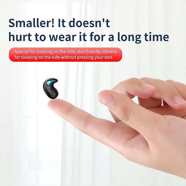 Nya X55 Osynliga Trådlösa Sovhörlurar True Mini Bluetooth 5.3 Dolda Hörlurar Öronsnäckor med Mikrofon Bas Brusreducering HiFi Stereo Headset (FMY) white