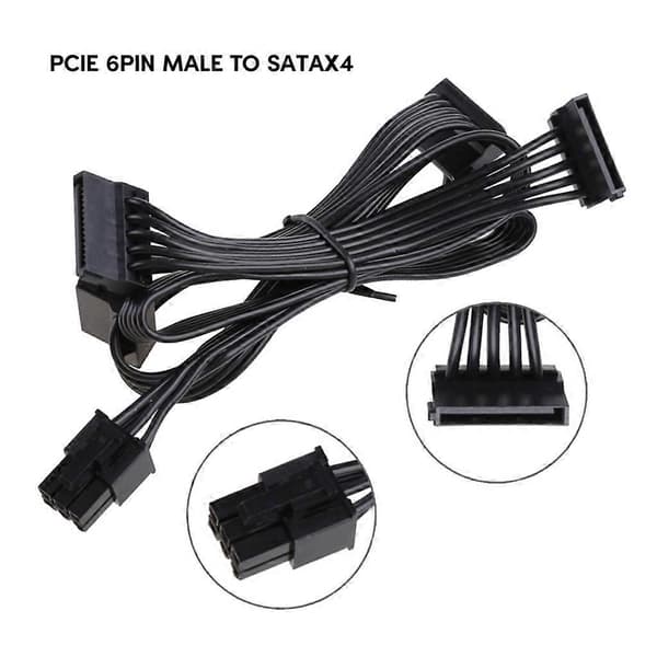 til RM550x RM650x 6PIN til 4x SATA strømmodulkabel til RM750x RM850x RM1000x