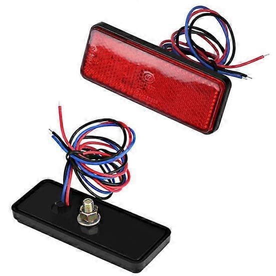 Tail Light 24 LEDs Energy Saving Rectangle 12V Super Bright Side Warning Lamp CJY red