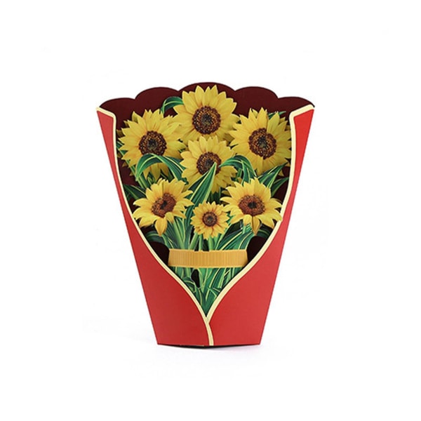 Paper Flower Pop Up Greeting Cards,creative Tulip Flower Bouquet 3d Popup Greeting Cards For Mother,girlfriends Gift