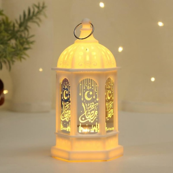 Eid Mubarak Led String Lights Ramadan dekoration för hem islamisk muslimsk inredning White