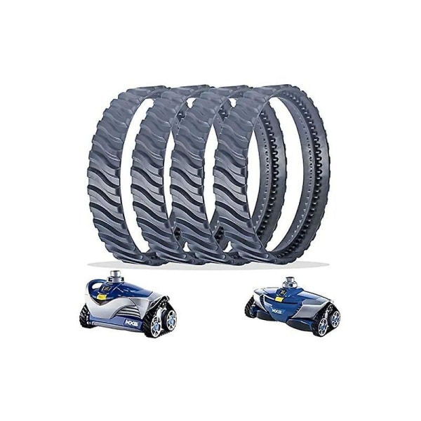 4 Ersättningsbanor Svart Pool Cleaner Tire Track Wheel R0526100 Kompatibel med Zodiac Baracuda Mx6/mx8 Inground Pool Cleaner