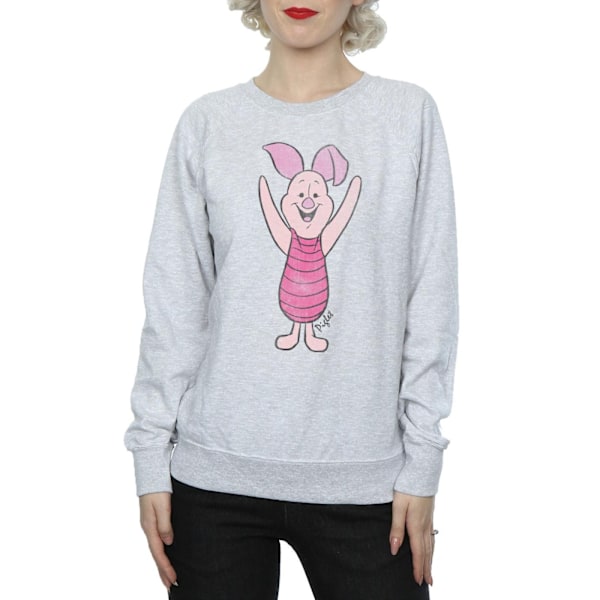 Winnie the Pooh Dam/Dam Piglet Heather Sweatshirt XL Värme Heather Grey Heather Grey XL