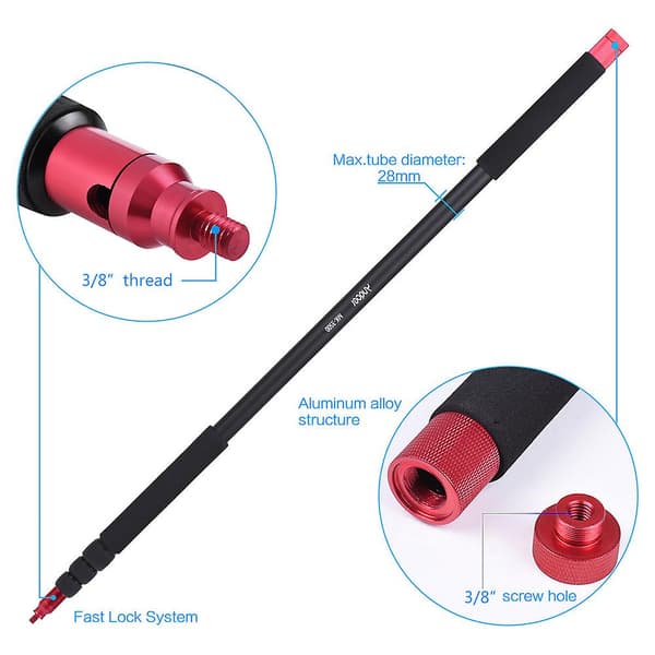 3,5 m lett mikrofonbomholderstangforlengelse for fotografering D3926-T