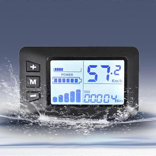 Elcykel Ebike Tilbehør Controller G51 LCD Display 5Pin El-løbehjul Accelerator Vandtæt Stik Black