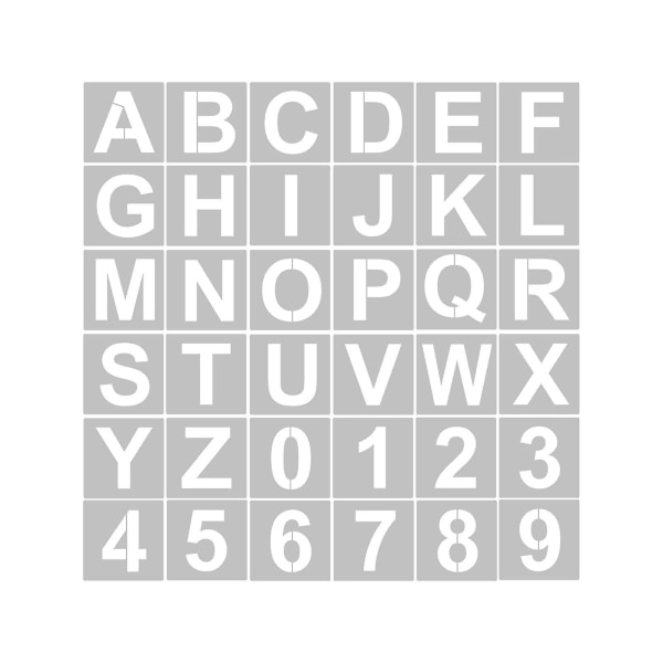 Bogstav- og talstencils Genanvendelige Vaskbare alfabetsjabloner Miljøvenlige