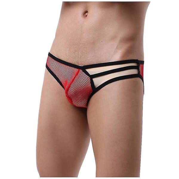 Men's Solid Color Mesh Quick Opening Super Thin Breathable Underwear Bb12655CJY